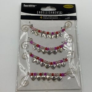 4 Heart Expressions Embellishments Must Bundle